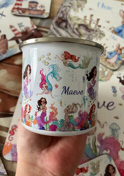 Kids Personalised Under The Sea Placemat, Coaster And Mug Dinner Set, 4 of 5