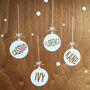 Personalised Christmas Bauble Decal Sticker, thumbnail 3 of 5
