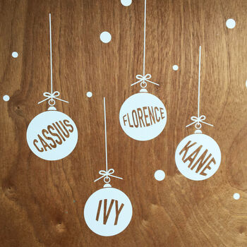 Personalised Christmas Bauble Decal Sticker, 3 of 5