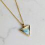 The Triangle Labradorite Necklace, Gold Plated, thumbnail 3 of 7