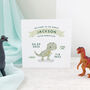 Dinosaur Newborn Birth Details Card, thumbnail 1 of 2