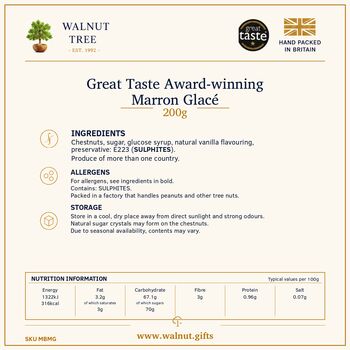 Great Taste Marron Glacé Crystallised Chestnut Gift Box – 200g, 5 of 8