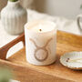 Taurus Zodiac Birth Flower Personalised Candle Gift, thumbnail 2 of 12