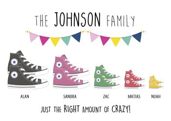 Personalised Converse Print | Customised Trainers Print, 4 of 9