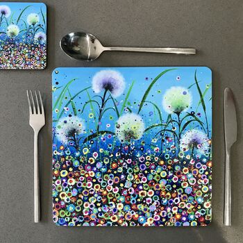 Dandelion And Alliums X Two Placemats, 4 of 6