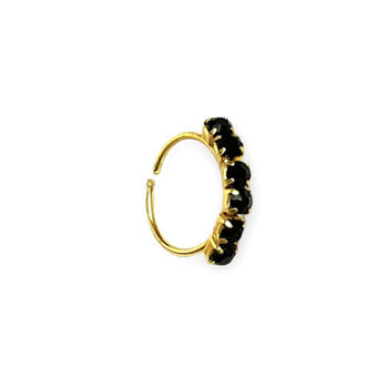 Hapur Black Nose Ring | Pierced And Non Pierced, 2 of 4