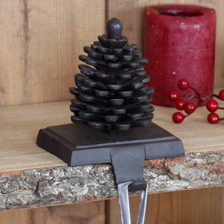 pine cone cast iron christmas stocking holder by dibor