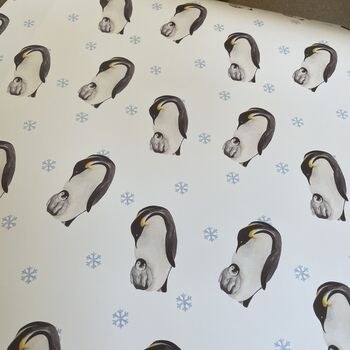 Christmas Penguin Wrapping Paper Sheet, 3 of 4