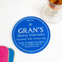 Personalised Blue Plaque Coaster For Gran, thumbnail 4 of 4