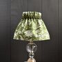 Dolly Green Scrunchie Lampshade With A Velvet Trim, thumbnail 1 of 5