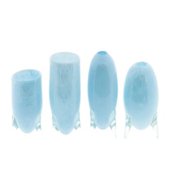 Evita Mouthblown Glass Vases With Feet, 5 of 8