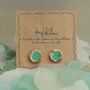 Turquoise Pool Sterling Silver Studs, thumbnail 3 of 4