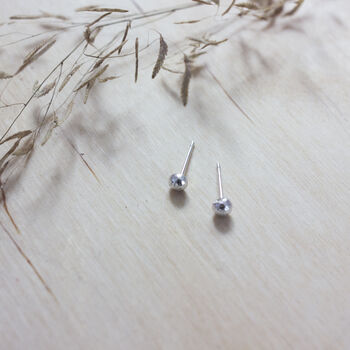 Sterling Silver Zero Waste Pebble Studs, 2 of 4
