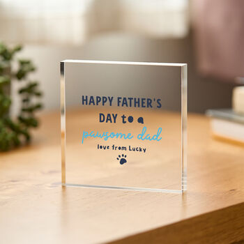 Dog Dad Father’s Day Acrylic Plaque Gift, 2 of 5