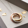 Personalised Mixed Gold Russian Ring Necklace, thumbnail 1 of 12