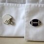 American Football Cufflinks 316 L Stainless Steel Sports Lover Gift For Men, thumbnail 3 of 5