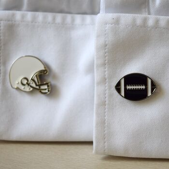 American Football Cufflinks 316 L Stainless Steel Sports Lover Gift For Men, 3 of 5