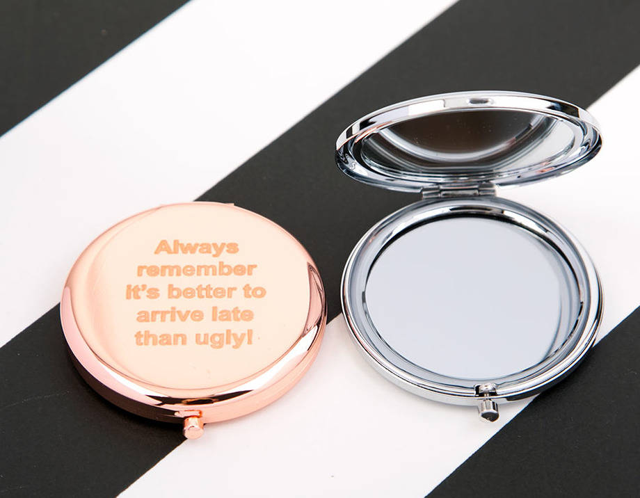 Inspirational Slogan Compact Mirror By Lovethelinks