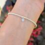 Sterling Silver Beaded Bracelet With Heart Shaped June Birthstone, thumbnail 2 of 7