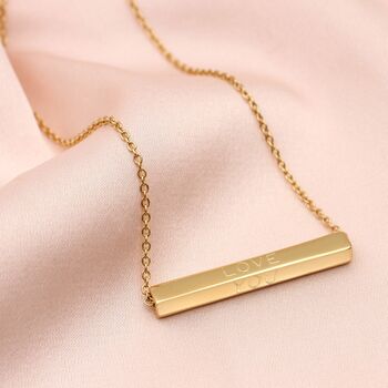 Personalised 18ct Gold Plated Or Silver Slider Necklace, 2 of 5