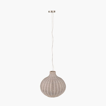 Grey Wash Rattan Pendant Ceiling Light, 2 of 8