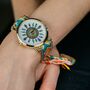 Boho Orange Mandala Bracelet Wrist Watch For Women, thumbnail 1 of 8