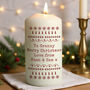 Personalised Christmas Fair Isle Pillar Candle, thumbnail 3 of 5