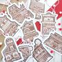 Illustrated Christmas Gift Tags, Gingerbread Shops, thumbnail 3 of 9