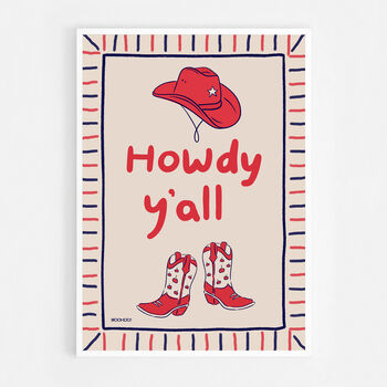 Howdy Y'all Cowgirl Print, 8 of 8