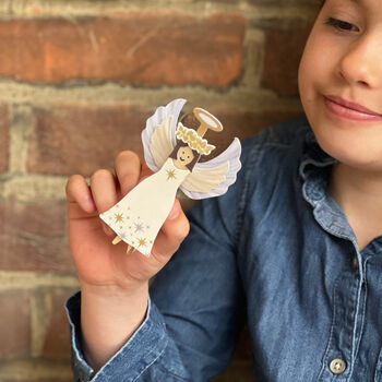 Make Your Own Angel Peg Doll Kit, 6 of 9