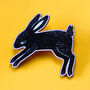 Black Rabbit Brooch, thumbnail 6 of 6