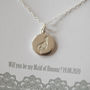 Bridal Party Initial Sterling Silver Necklace, thumbnail 8 of 11