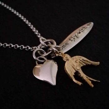 Sterling Silver Come Fly With Me Charms Necklace, 5 of 7