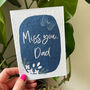 Miss You Dad Plantable Seeded Father's Day Card, thumbnail 3 of 4
