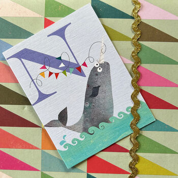 Mini N For Narwhal Card, 3 of 5