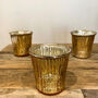 Gold Tea Light Holders X Three, thumbnail 5 of 7