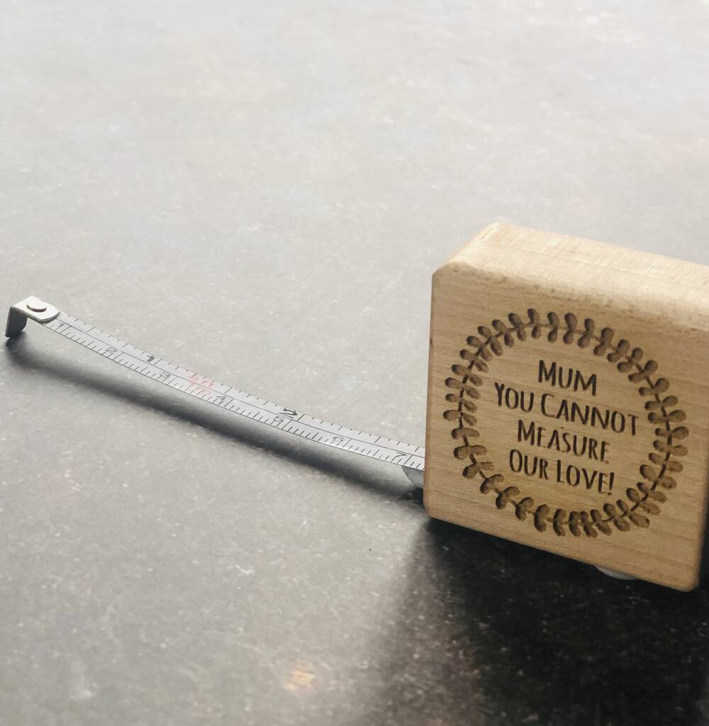 Wooden Retractable Tape Measure Can Be Personalised, 1 of 6