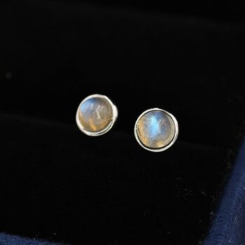 Sterling Silver Genuine Labradorite Earrings, 3 of 12