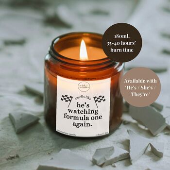 Formula One Gifts For Dad, Watching F1 Candle With Matches, 2 of 10