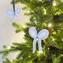 Set Of Christmas Bow Tree Decorations, thumbnail 3 of 6