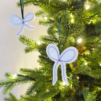 Set Of Christmas Bow Tree Decorations, 3 of 6