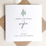 Wife / Husband First Married Christmas Card: Mistletoe And Pink Heart Design, thumbnail 8 of 12