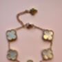 Four Leaf Clover Bracelet In Rainbow Of Colours, thumbnail 6 of 10