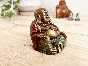 Small Gold Laughing Buddha Ornament To Bring Luck, 6 of 6