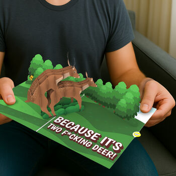 Two F*Cking Deer! Funny Father's Day Card With 3D Pop Up, 10 of 12