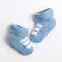 Baby Cotton Striped Booties Easy Knitting Kit, thumbnail 4 of 10