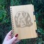 Personalised Bearded Collie Dog Engraved Notebook, thumbnail 1 of 2