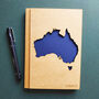 Handcrafted Australia Map Travel Notebook, thumbnail 1 of 6