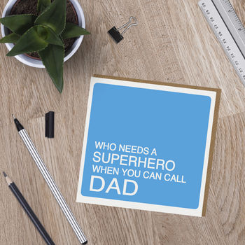 Superhero Dad Badge Card, 4 of 5