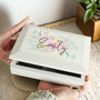 Personalised Floral Wooden Jewellery Box, thumbnail 3 of 6